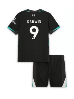 Liverpool Darwin Nunez #9 Auswärts Trikotsatz für Kinder 2024-25 Kurzarm (+ Kurze Hosen)